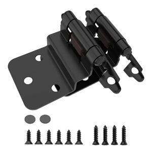 3/8 Inch Inset Cabinet Hinges 5 Pairs (10 Pack) Self Closing Flush Face Mount